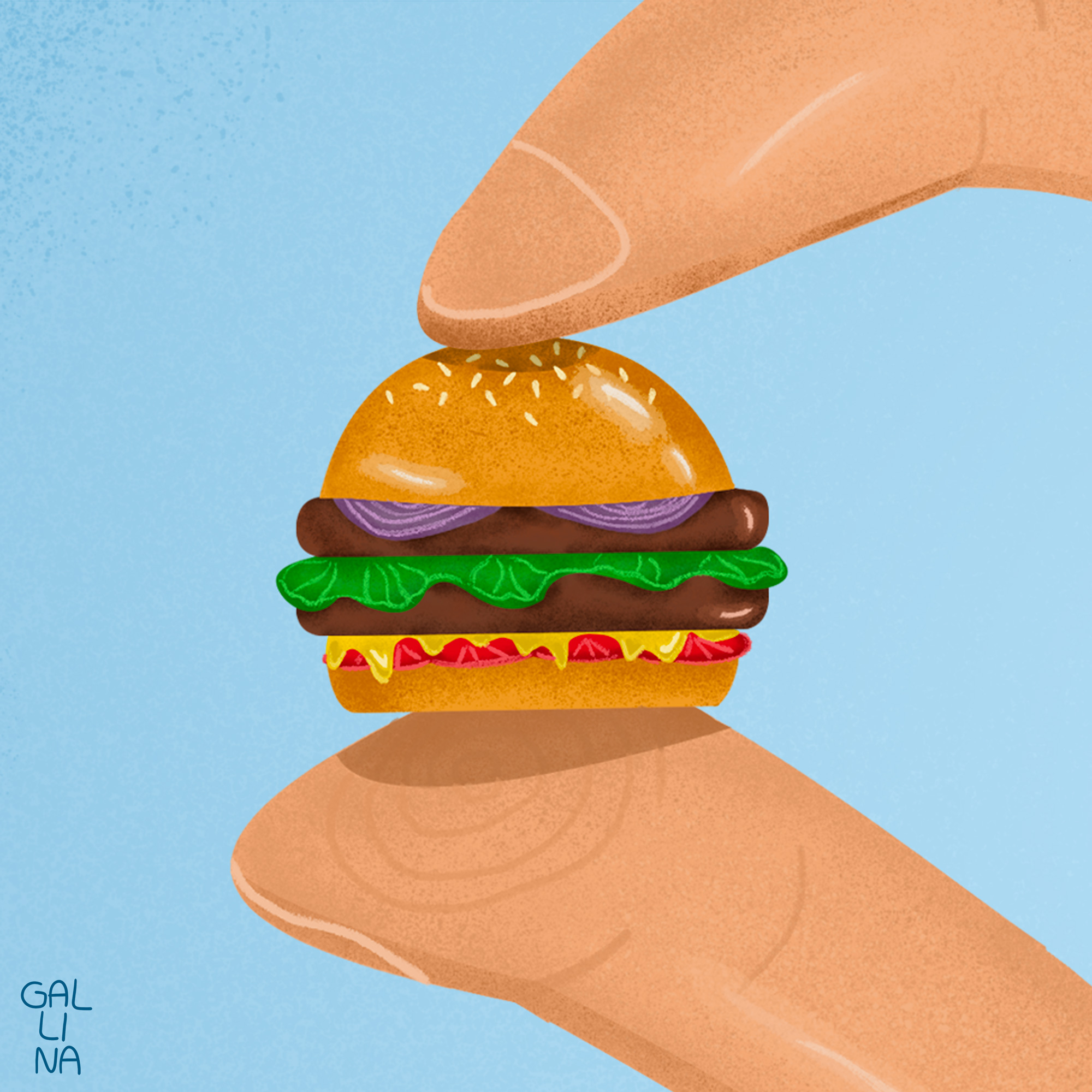 hamburger illustrato